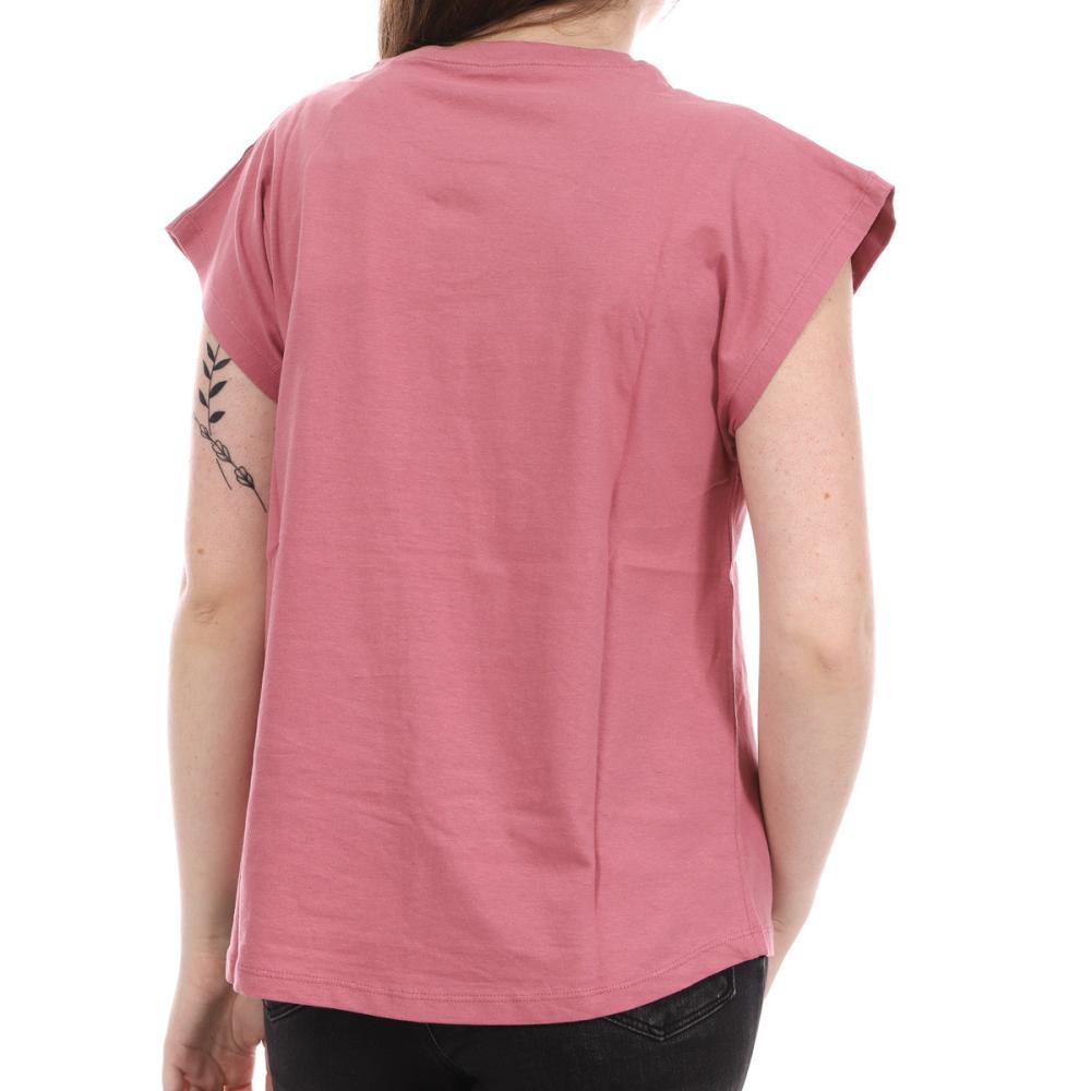 T-shirt Rose Femme Pepe Jeans Bloom PL504821 vue 2