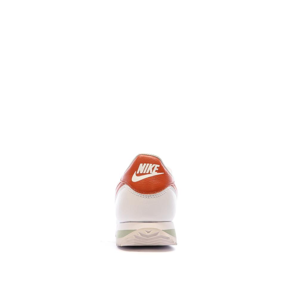 Baskets Blanc/Orange Homme Nike Cortez vue 3