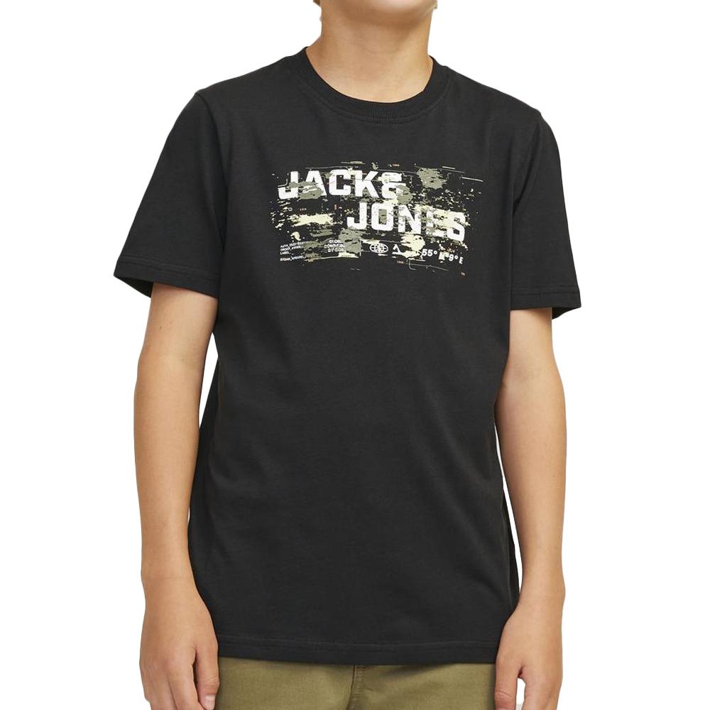 T-shirt Noir Garçon Jack & Jones Cooutdoor pas cher