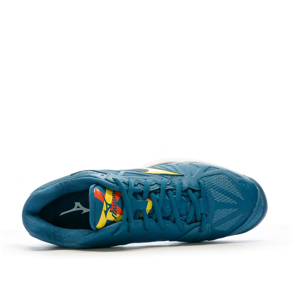 Chaussures de tennis Bleu/Jaune Homme Mizuno Wave Intensetour vue 4