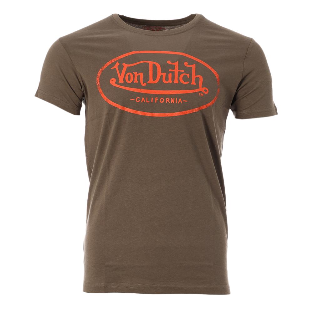 T-shirt Kaki Homme Von Dutch NOS OG2 pas cher