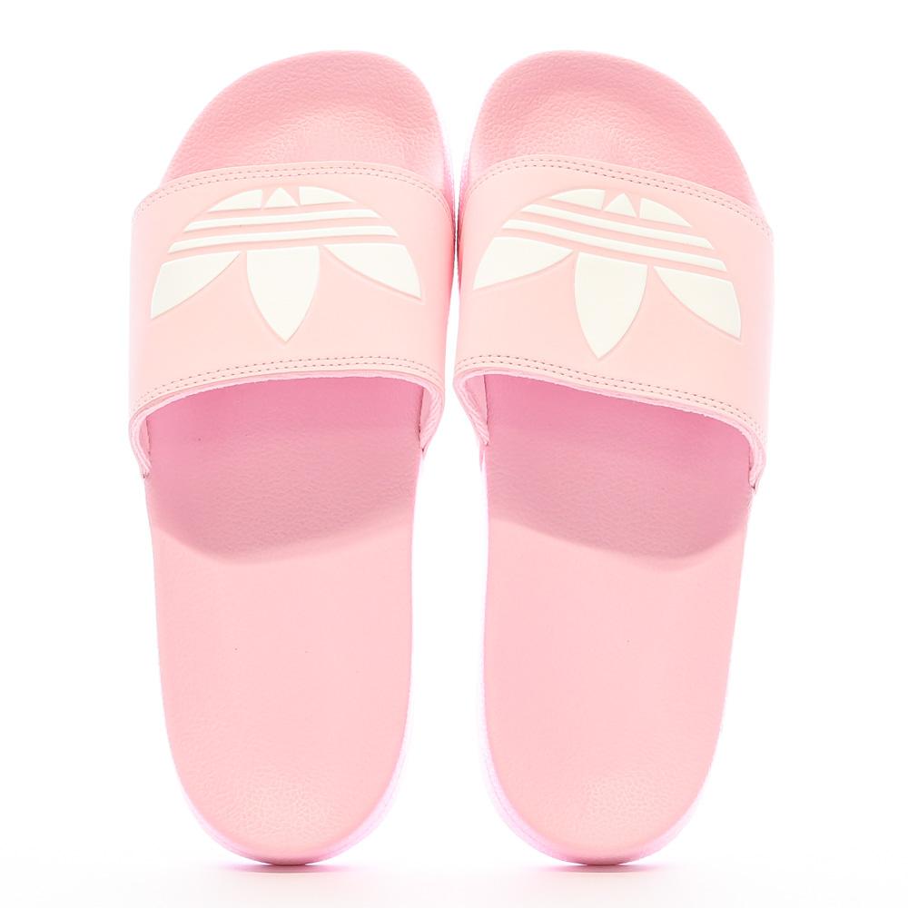 Claquettes Rose/Blanche Femme Adidas Adilette Lite vue 3