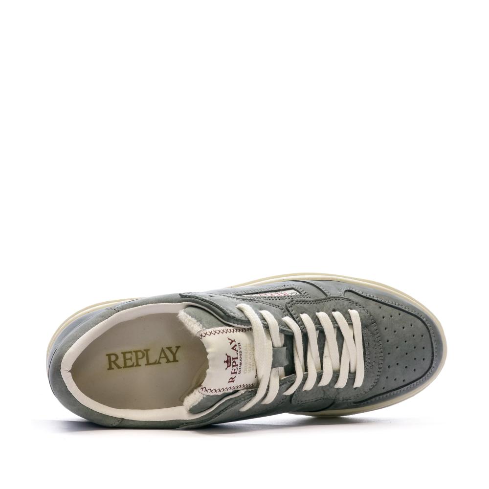 Baskets Grises Homme Replay Reload Washed vue 4