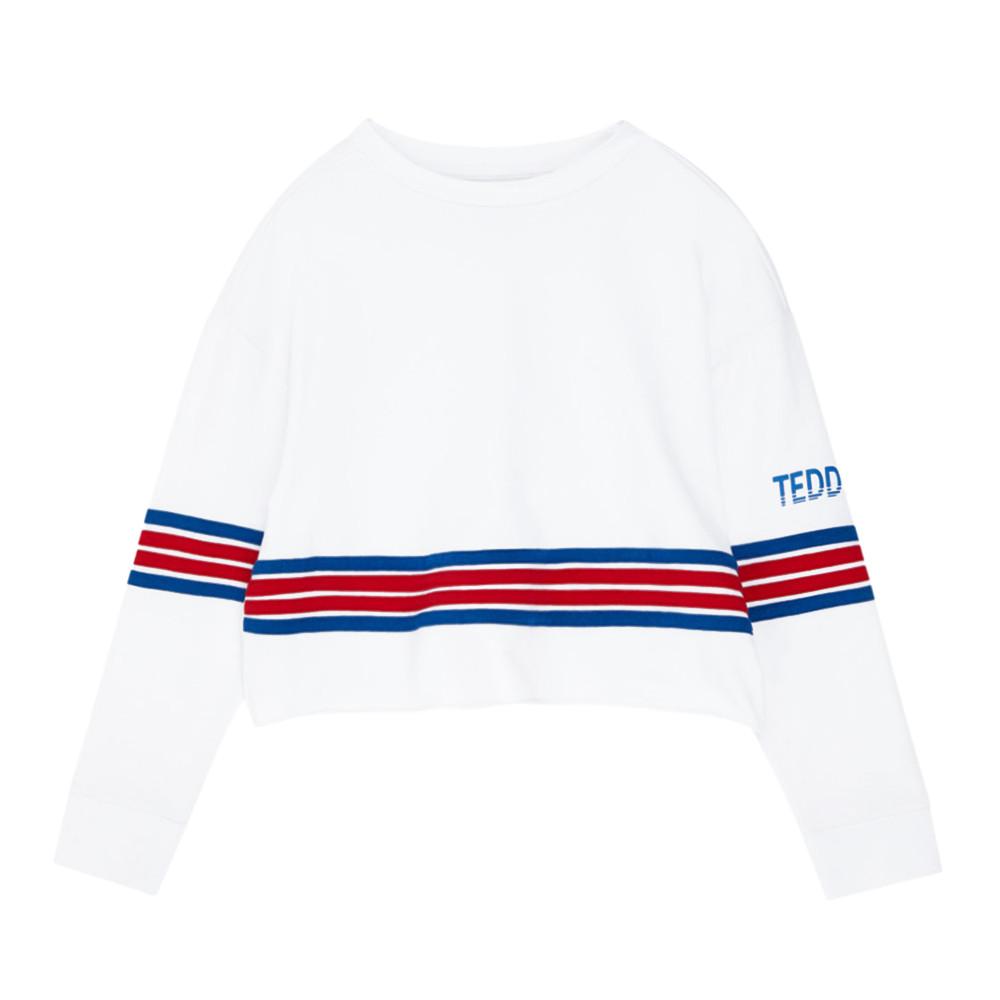 T-shirt Blanc Fille Teddy Smith Tess ML pas cher