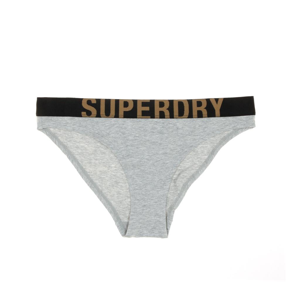 Culotte Grise Femme Superdry Logo Brief pas cher