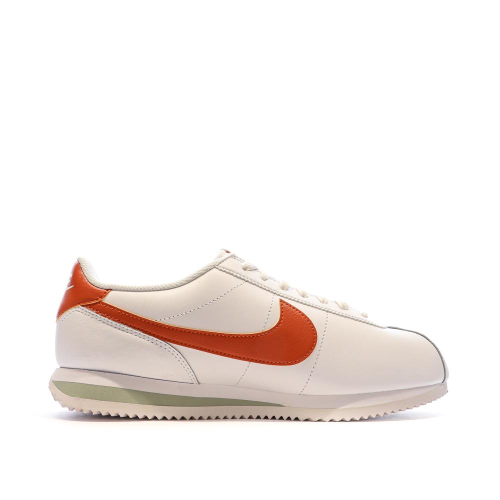 Baskets Blanc/Orange Homme Nike Cortez vue 2