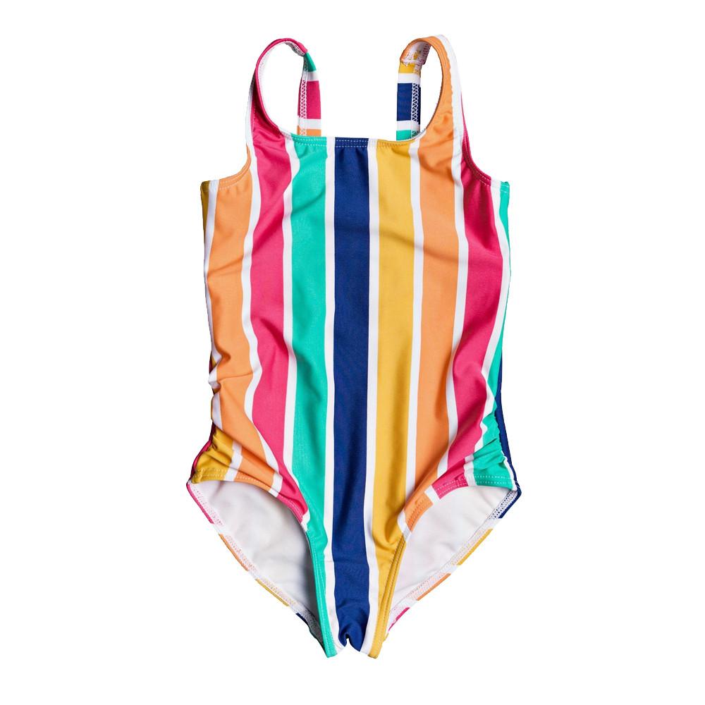 Maillot de Bain Rayures Multicolores 1 Pièce Fille Roxy MAUI pas cher