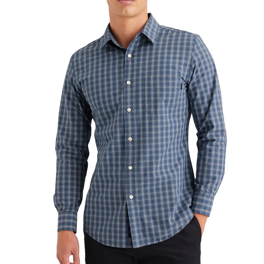 Chemise Bleu à Carreaux Homme Dockers Woven pas cher