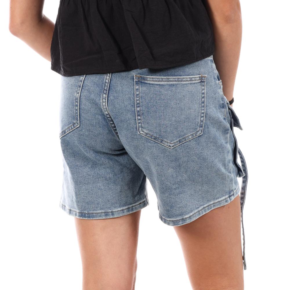 Short en Jean Bleu Femme Monday Premium Short Cargo vue 2