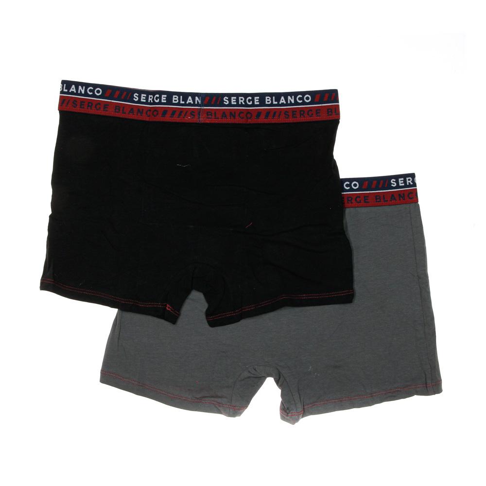 x2 Boxers Noir/Gris Serge Homme Blanco Class3 vue 2