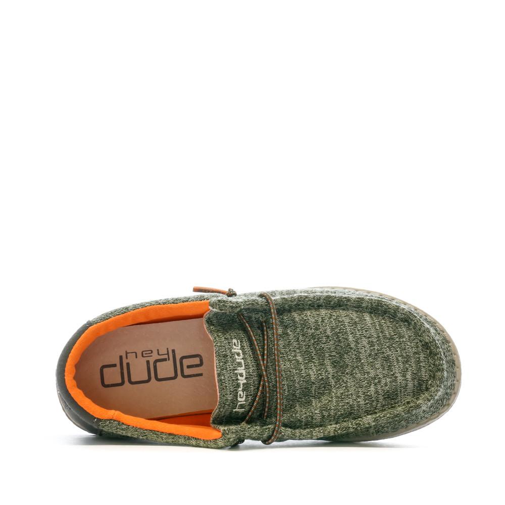 Chaussures Grises/Kaki Garçon Hey Dude Wally Youth vue 4