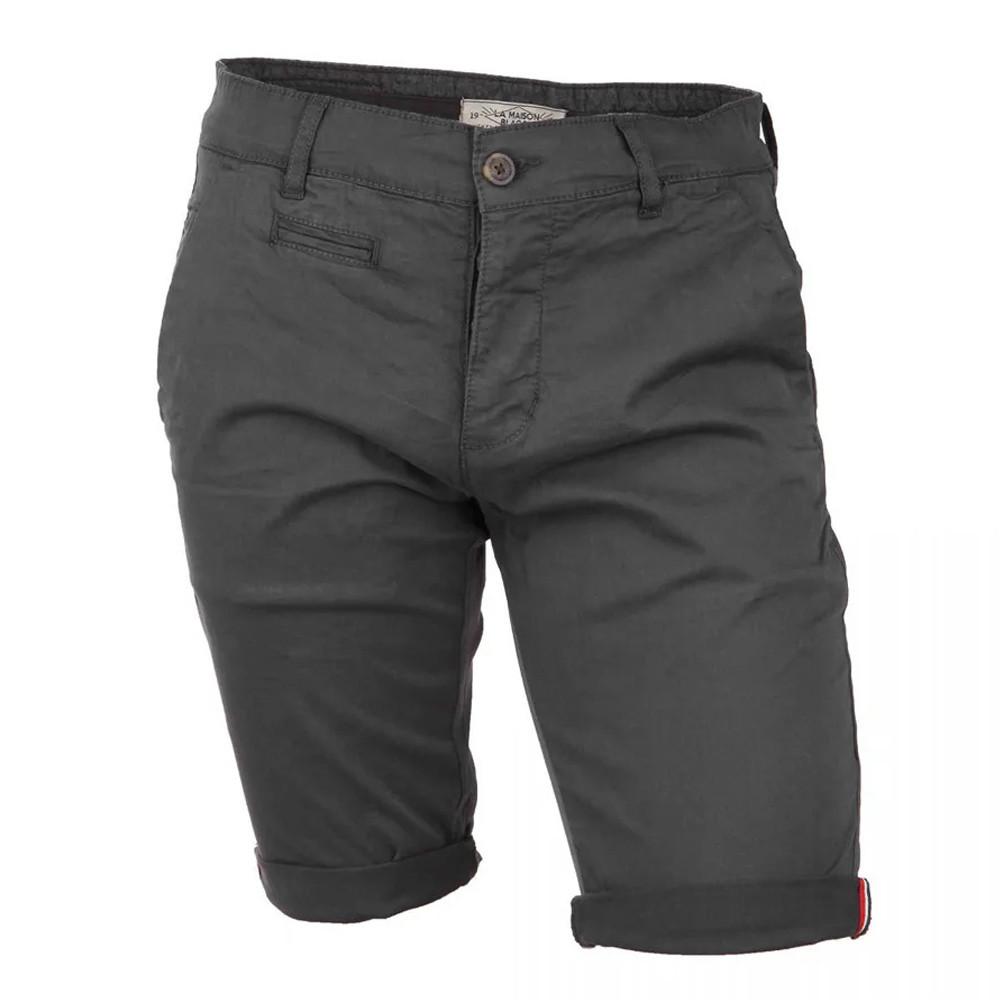 Short Chino Anthracite Homme La Maison Blaggio Venili pas cher