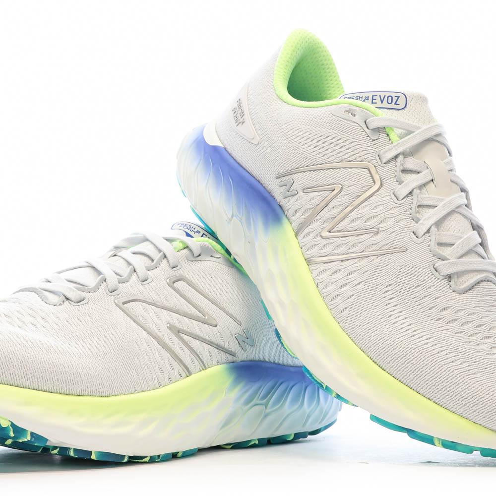 Chaussures de Running Gris/Vert Homme New Balance EVOZ vue 7