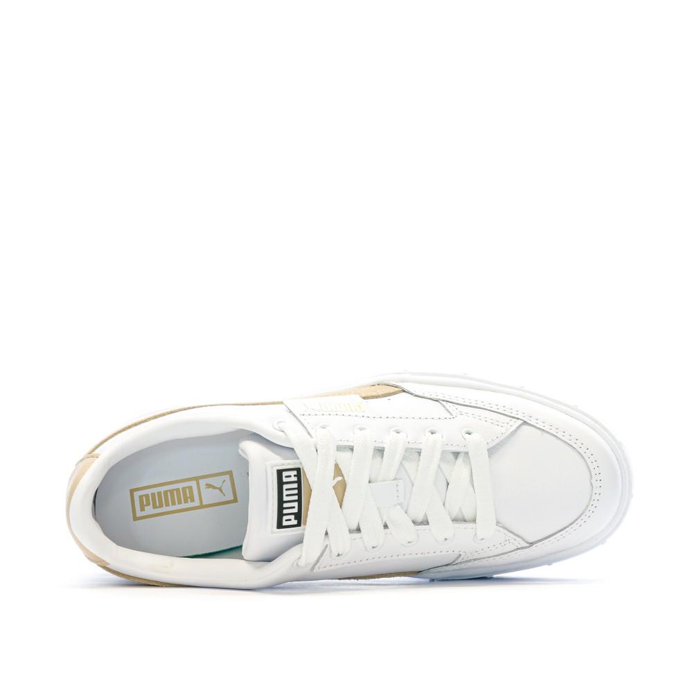 Baskets Blanc/Beige Femme Puma Mayze Stack vue 4