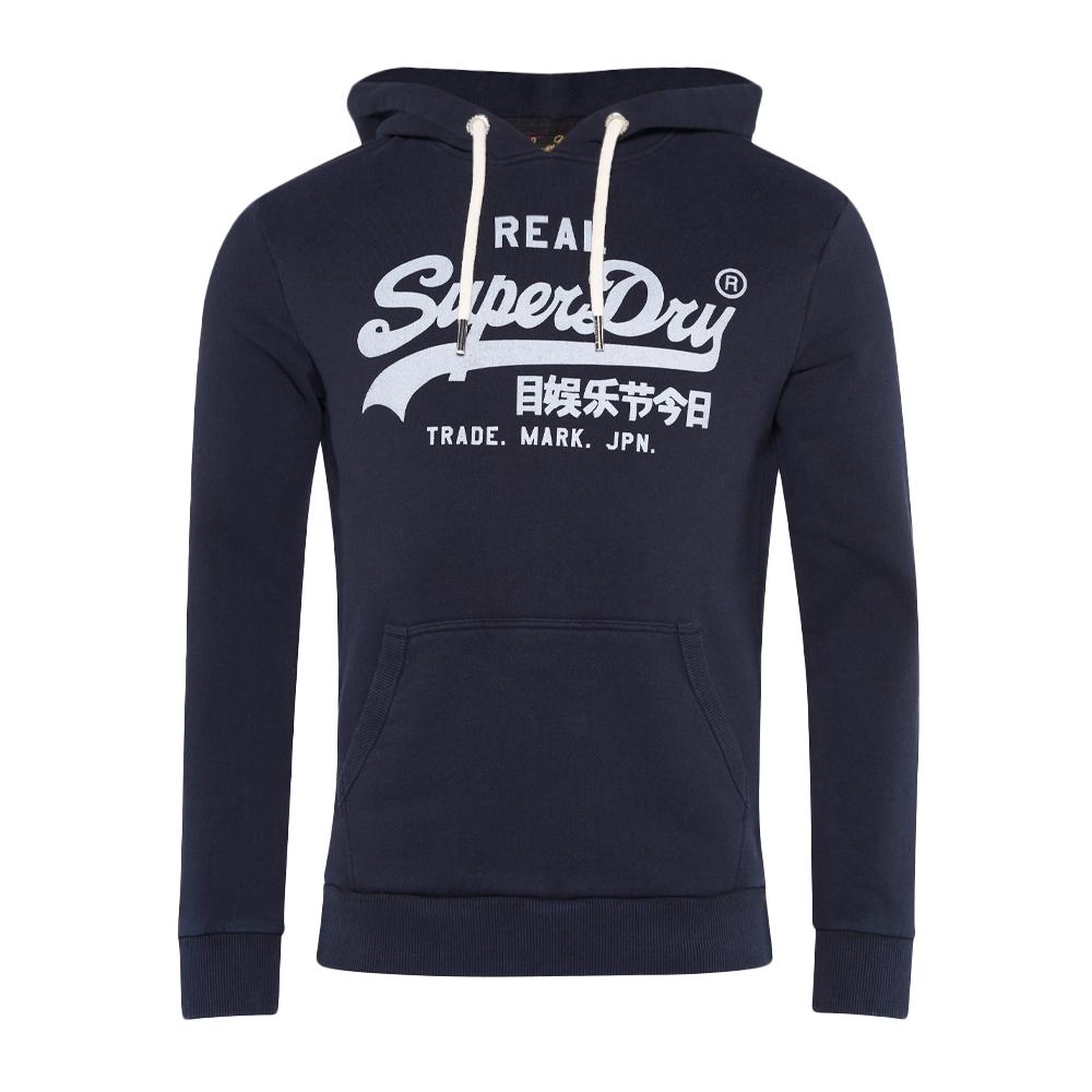 Sweat Marine Homme Superdry Vintage Hood pas cher