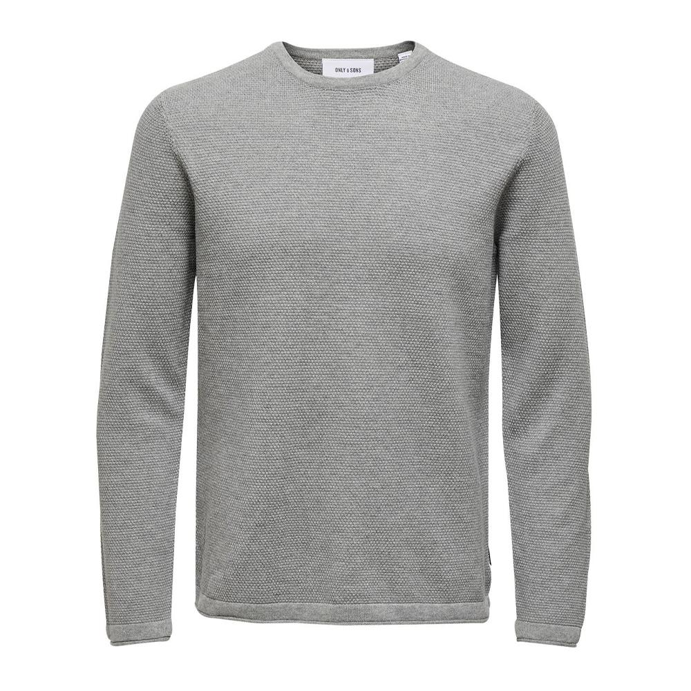 Pull Gris Homme Only & Sons Spanter pas cher