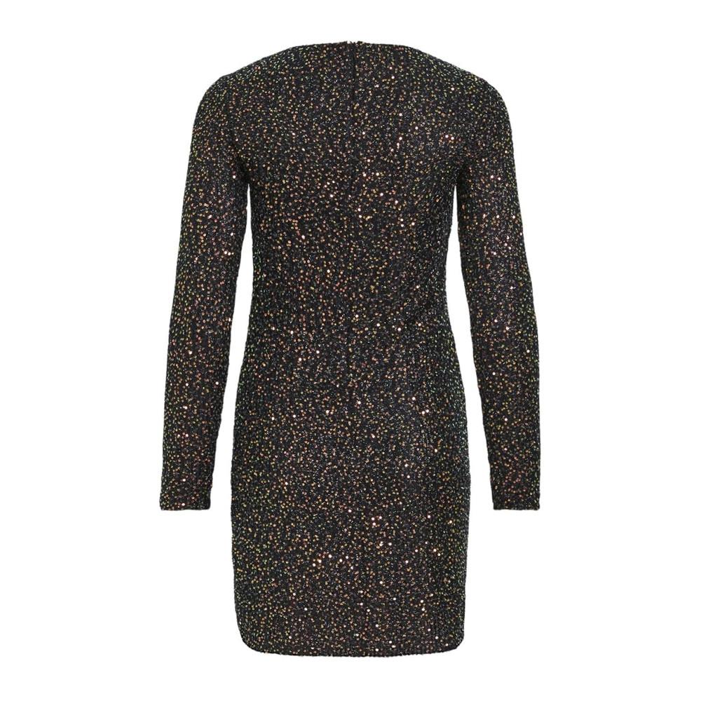 Robe Noir à Sequin Noir Femme Vila Scara vue 2