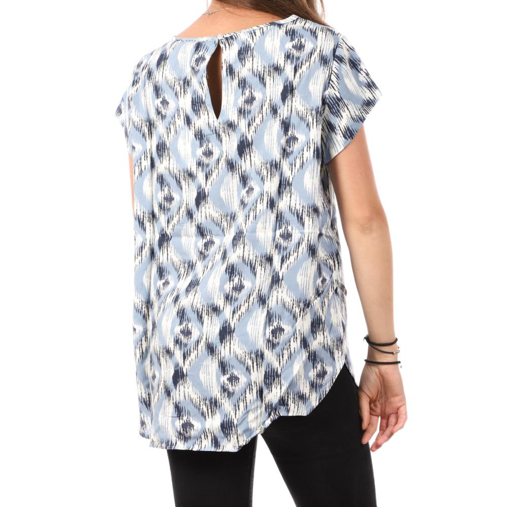 Top Bleu à motifs Femme Only Nova pas cher