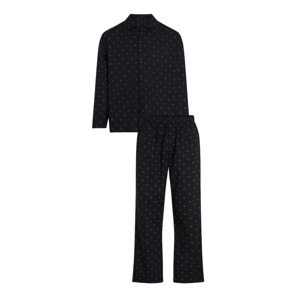 Ensembles de Pyjama Noir Homme Calvin Klein Button Down pas cher