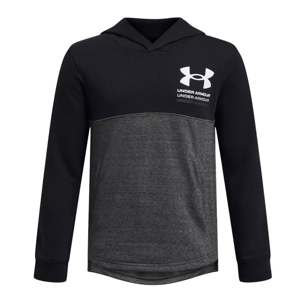 Sweat Noir/Gris Garçon Under Armour Rival Terry pas cher