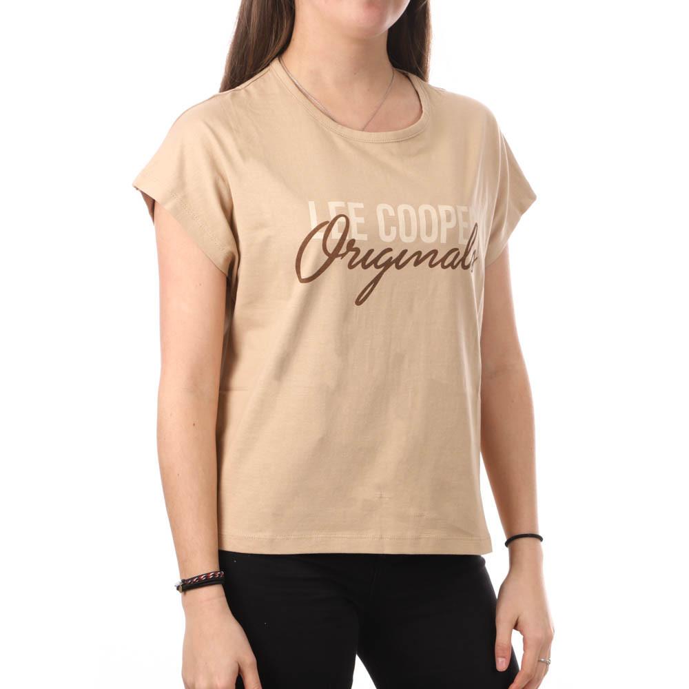 T-shirt Beige Femme Lee Cooper Oumi pas cher