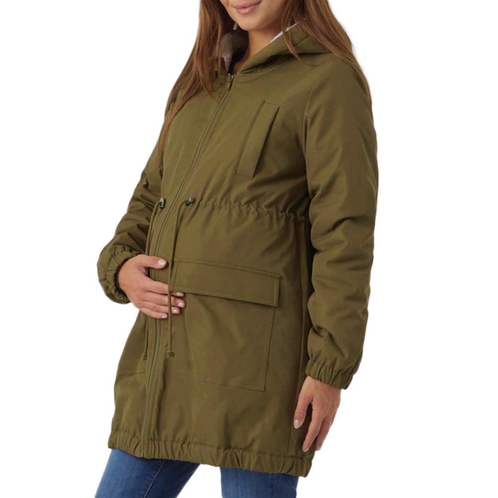 Manteau de Grossesse et Portage Kaki Femme Mamalicious Misa 3in1 pas cher