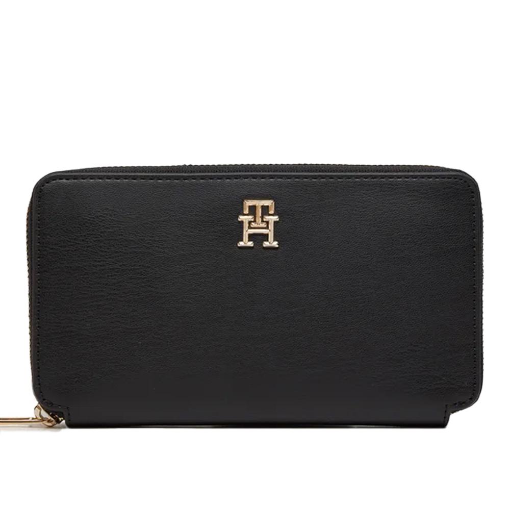 Portefeuille Noir Femme Tommy Hilfiger Essential pas cher