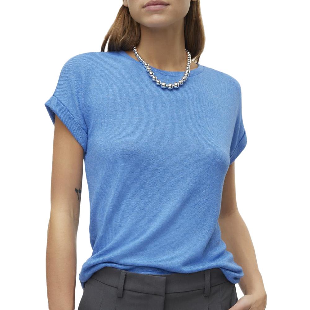 T-Shirt Bleu Clair Femme Vero Moda Brianna 10291353 pas cher