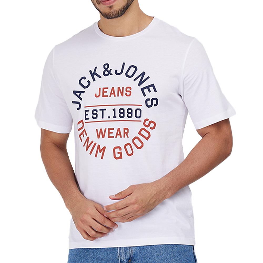 T-shirt Blanc Homme Jack & Jones Mikk pas cher