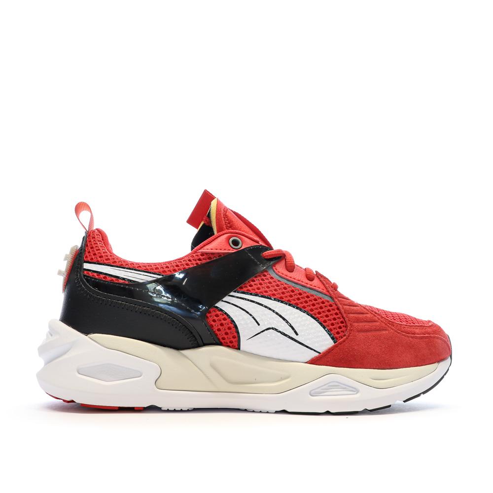 Baskets Rouge Homme Puma Ferrari Blaze Rosso Corsa vue 2