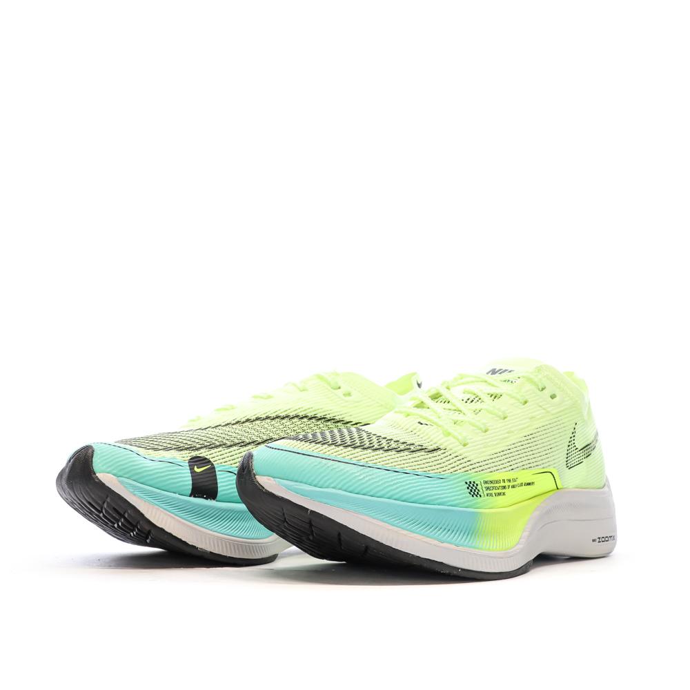 Chaussures de running Jaune/Bleu Femme Nike Zoomx Vaporfly vue 6