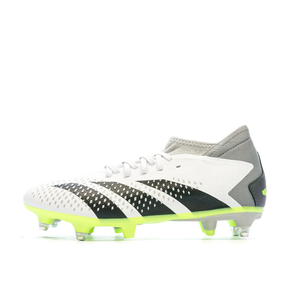 Chaussures de footl Blanc/Vert Homme Predator Accuracy.3 SG pas cher