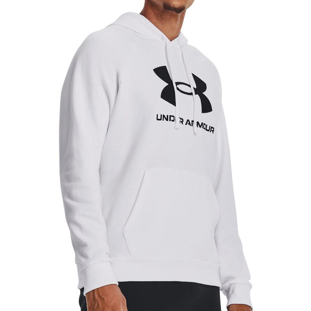 Sweat à capuche Blanc Homme Under Armour Rival Fleece pas cher