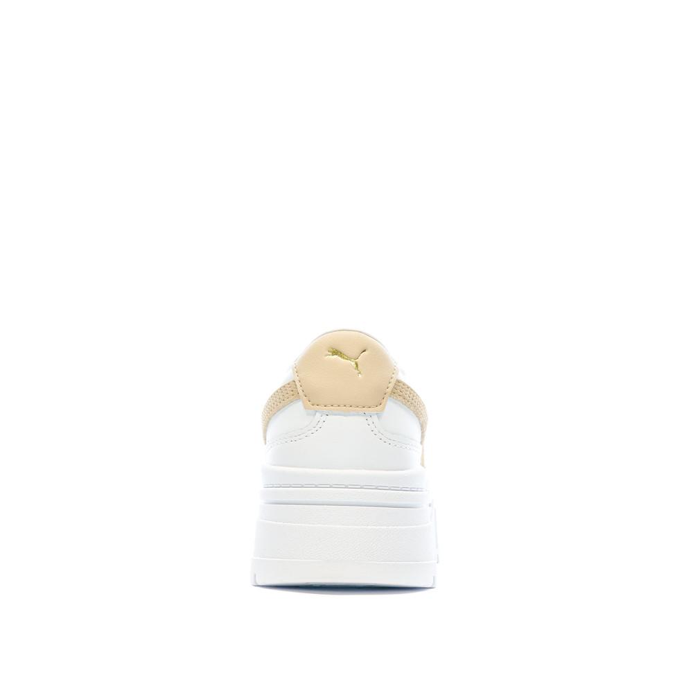 Baskets Blanc/Beige Femme Puma Mayze Stack vue 3