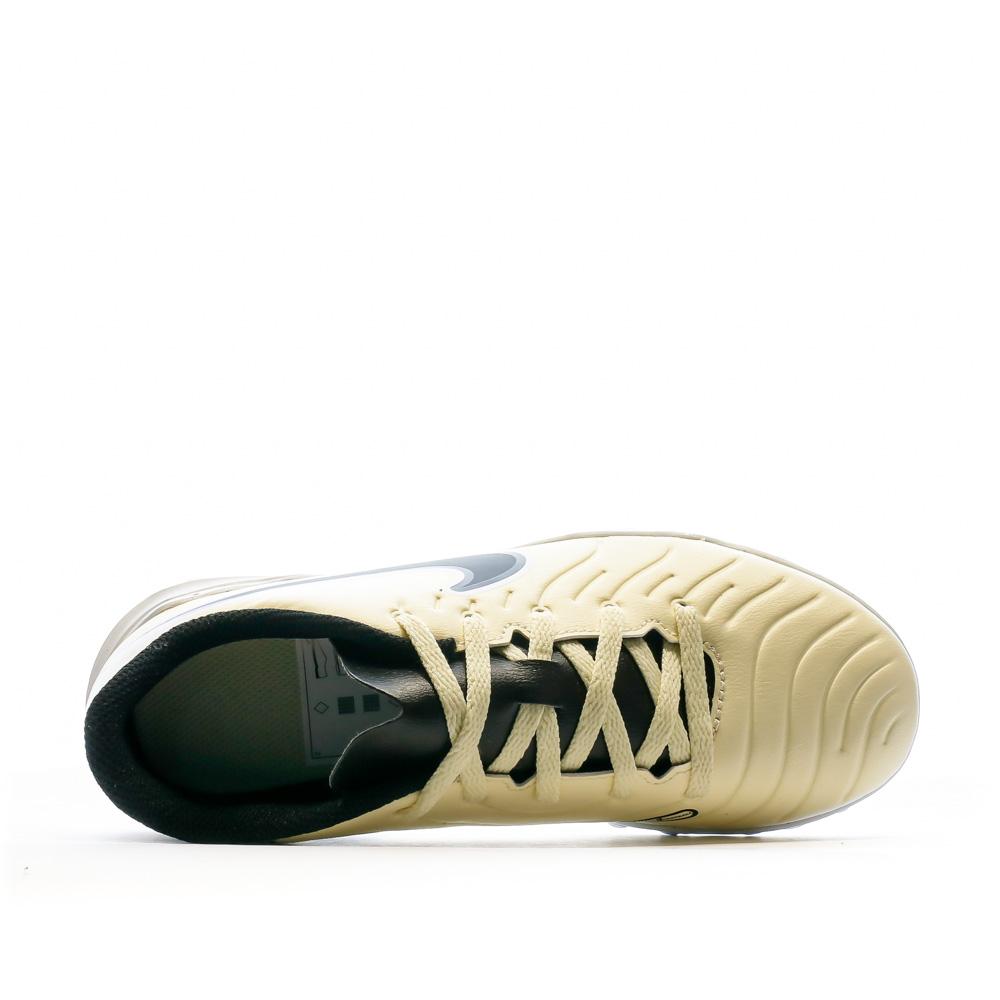 Chaussures de Football Blanc/Jaune Garçon Nike Legend 10 Club vue 4