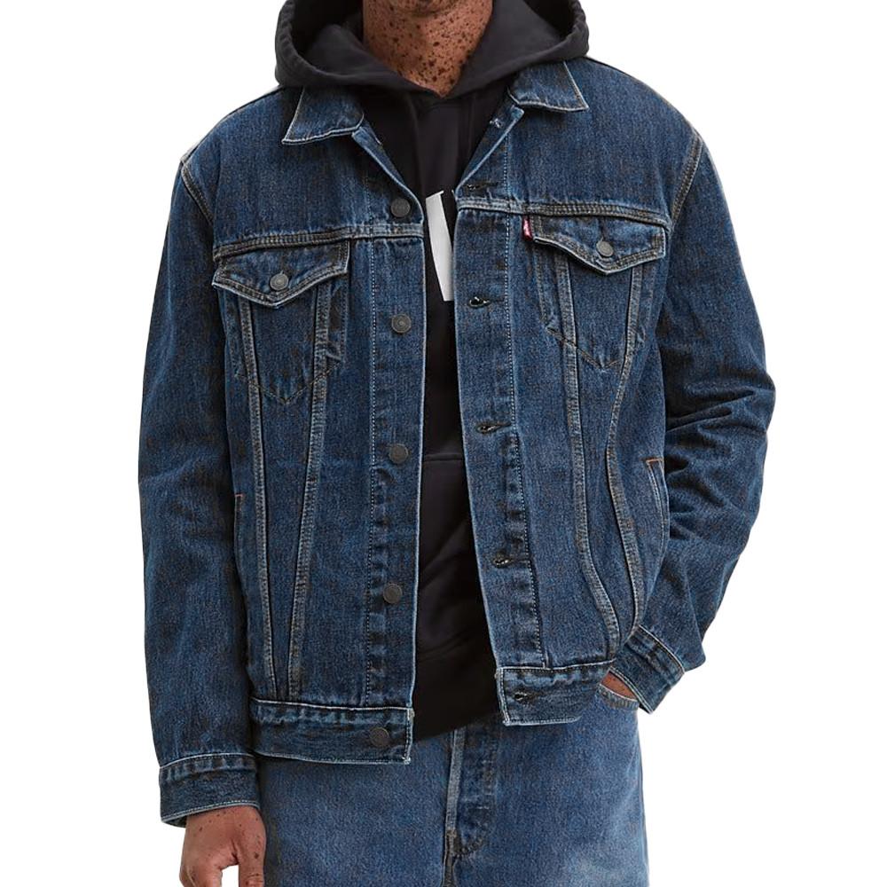 Veste en jean Bleu foncé Homme Levi's 723 pas cher