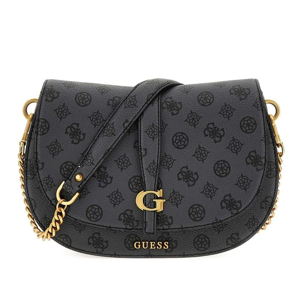 Sac Bandoulière Noir/Gris Femme Guess Kuba pas cher