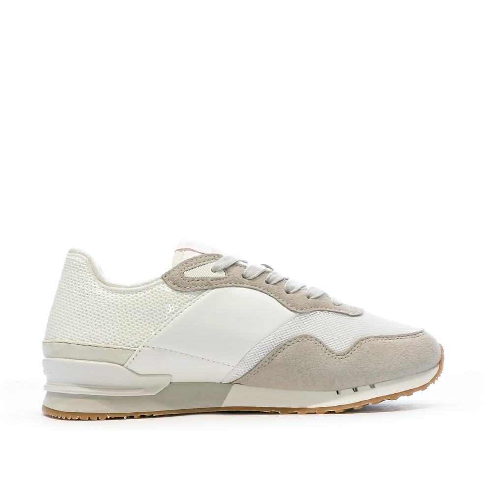 Baskets Blanc/Beige Femme Pepe Jeans London Troy vue 2