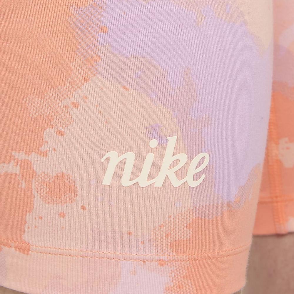 Short Cycliste Orange/Mauve Camouflage Femme Nike vue 3