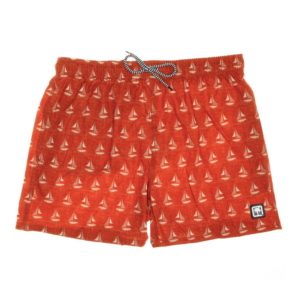 Short de bain Imprimée Orange Homme Sun project 3056 pas cher