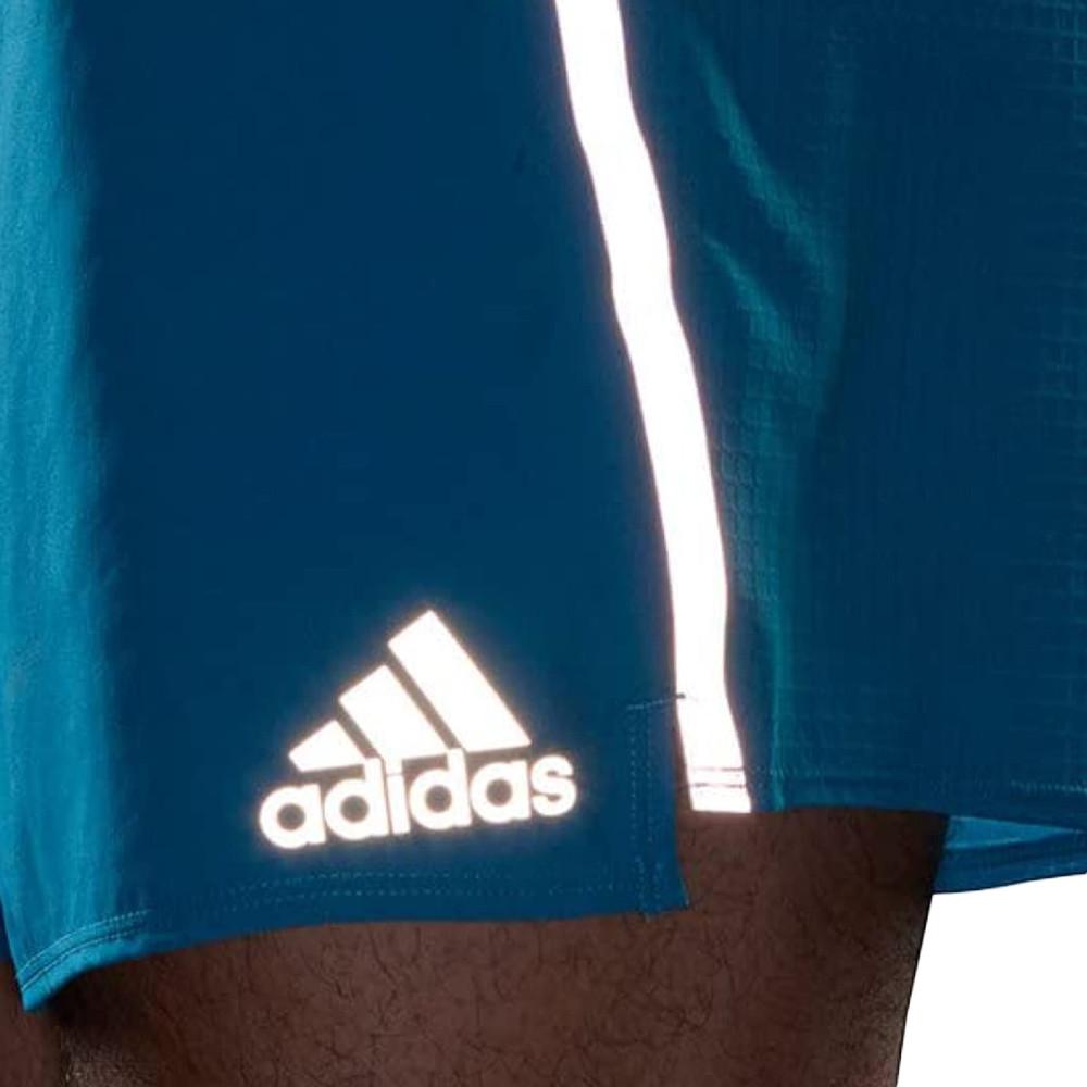 Short de Running Bleu Homme Adidas Saturday vue 3