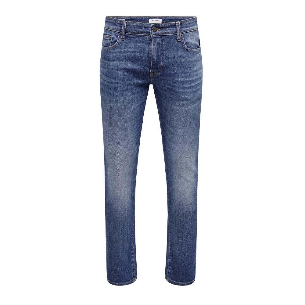 Jean Slim Bleu Foncé Homme ONLY & SONS  One Box pas cher