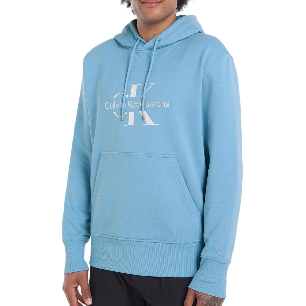 Sweat à capuche Bleu Homme Calvin Klein Jeans Disrupted J30J325429 pas cher