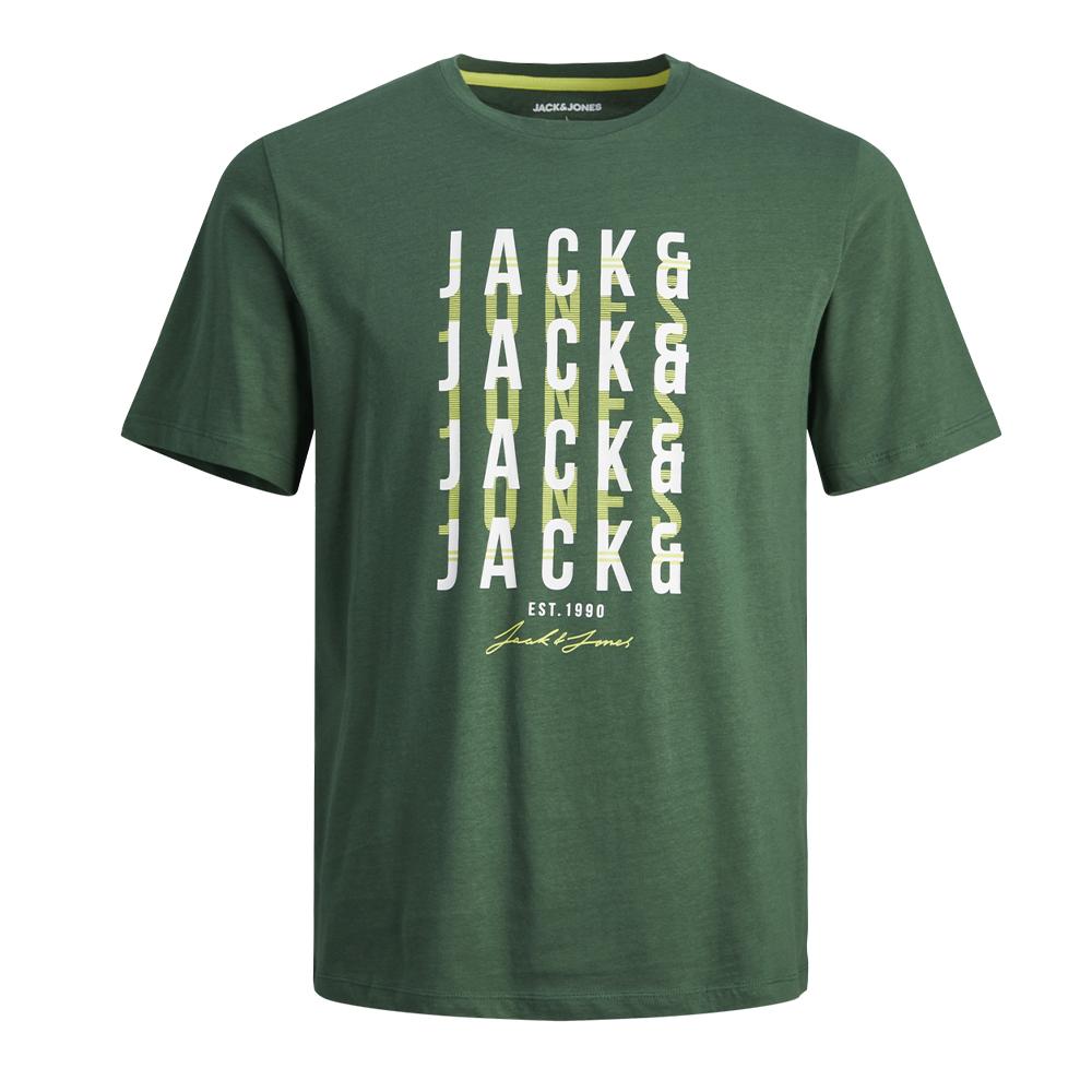 T-shirt Vert Homme Jack & Jones Delvin pas cher