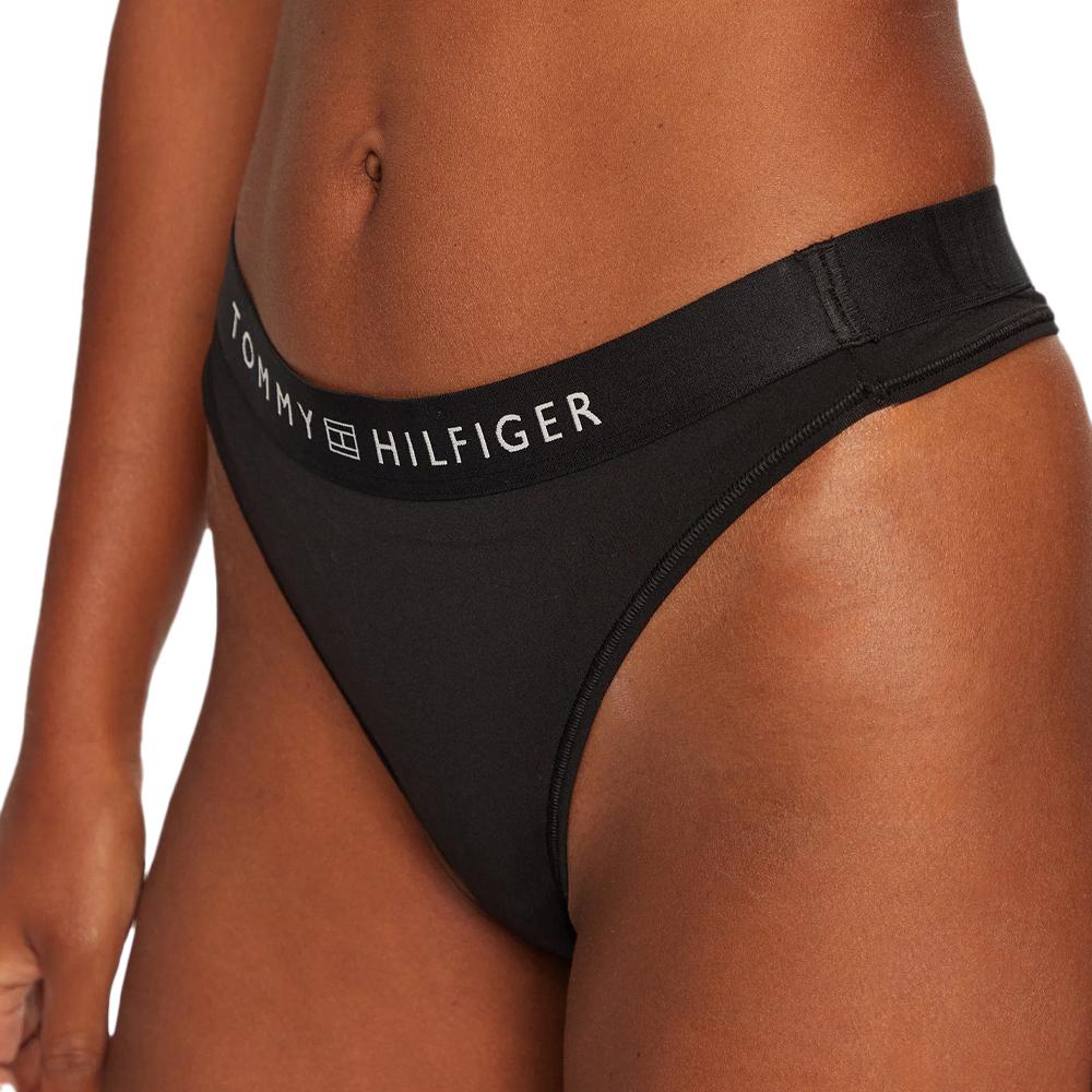 String Noir Femme Tommy Hilfiger Thongw pas cher