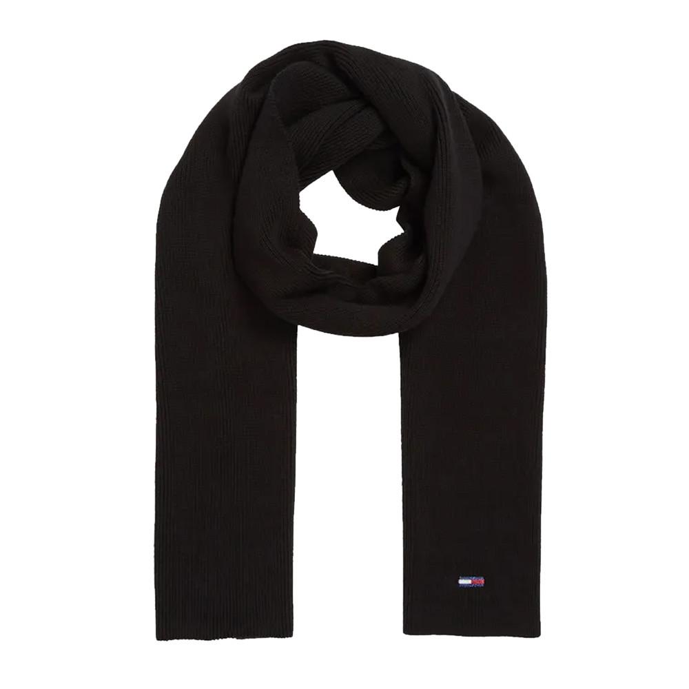 Echarpe Noir Femme Tommy Hilfiger Flag Scarf pas cher