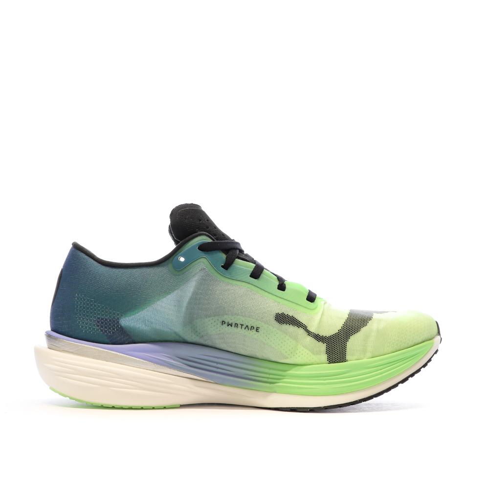 Chaussures de running Jaune/Bleu Homme Puma Deviate Nitro vue 2