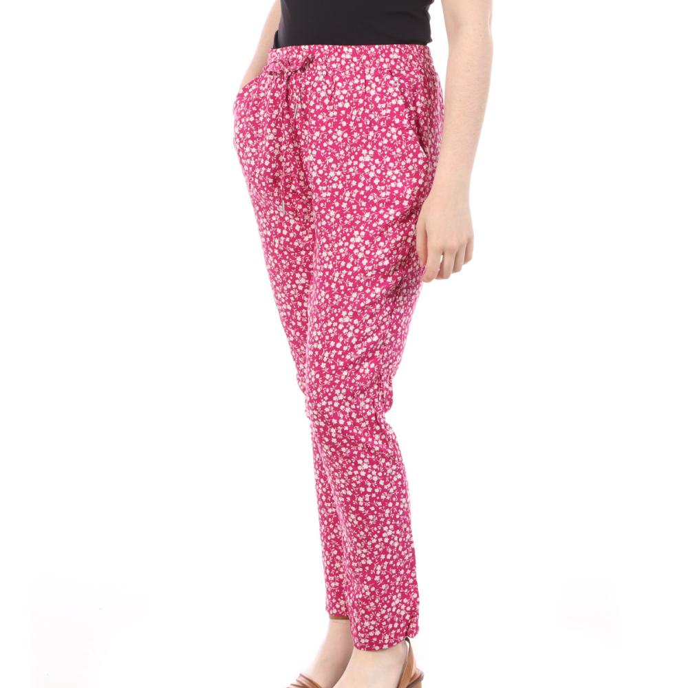 Pantalon Rose/Blanc Femme Only Nova Life pas cher