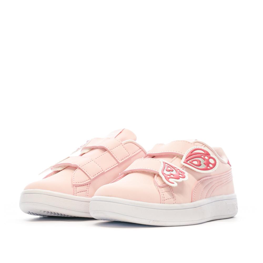 Baskets Rose Fille Puma Smash Butterfly vue 6