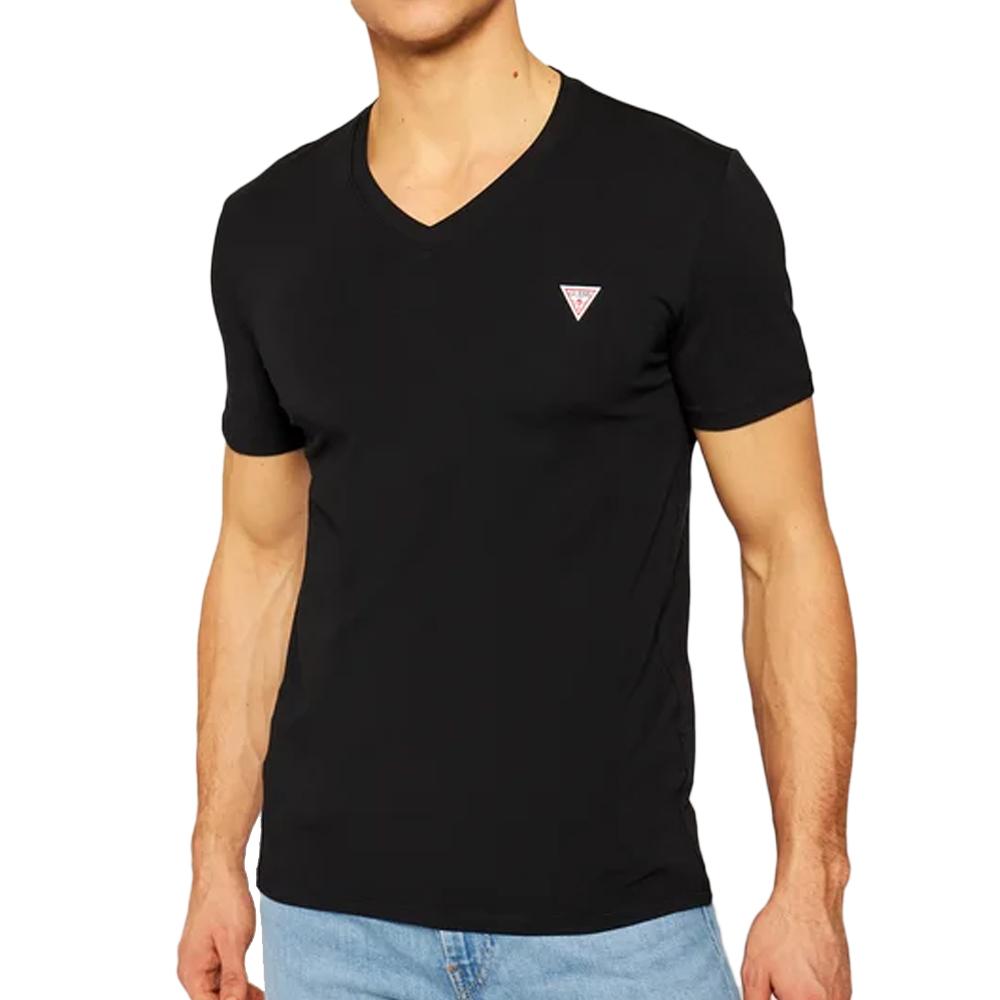 T-shirt Noir Homme Guess Core V pas cher